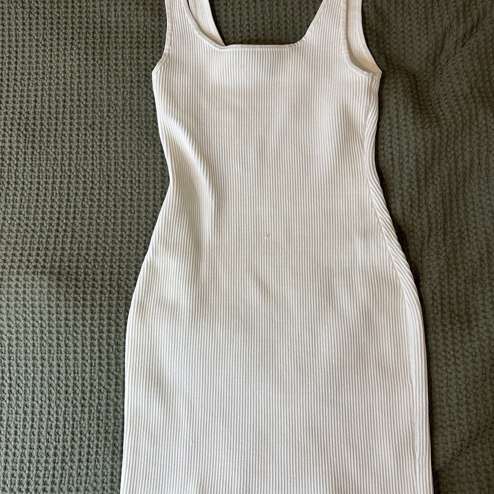 Babaton White Sheath Midi Dress